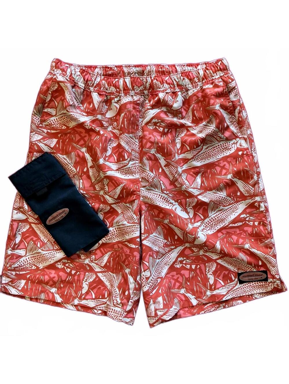 XL Vineyard Vines Lined Hidden Drawstring Swim Trunks with Pouch